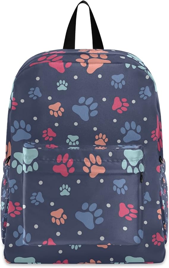 Cute Gift Paw Dog Footprint Backpack Bookbag for Boys Girls Travel