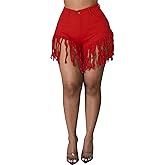 LaiyiVic Women's Denim Shorts High Waisted Frayed Raw Hem Ripped Short Jeans
