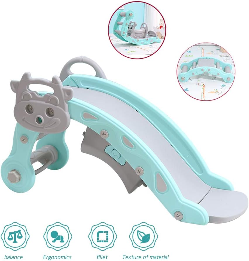 LYXCM Rocking Horse Slide,Two in One Children Indoor Home 1-6 Years Old Baby Trojan Rocking Cradles Plastic Toys