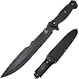 Snake Eye Tactical Full Tang Hunting Camping Outdoor Fix Blade Gardening Machete (Black)