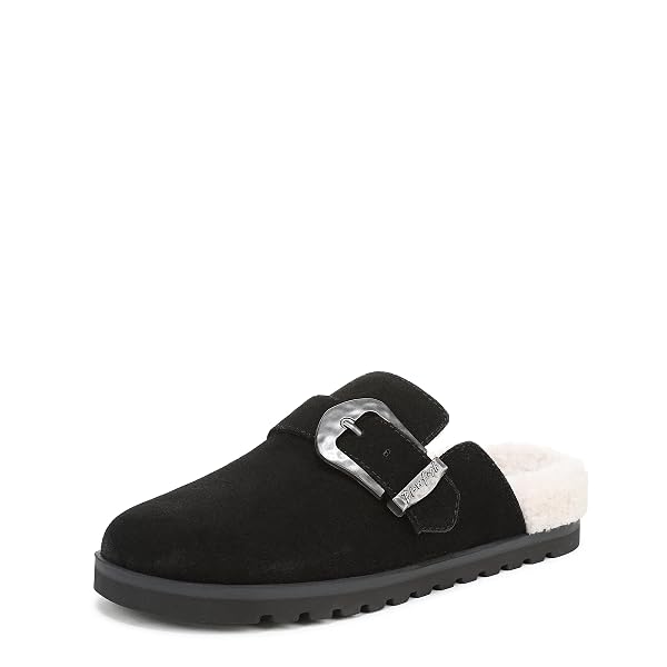 BLOWFISH MALIBU WOMEN’S SIENNA COZY MULE BLACK FAUX SUEDE 8.5 M