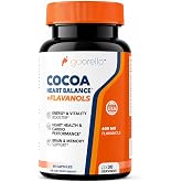 goorello 600mg Cocoa Flavanols Supplement, 60 Capsules (30 Day Supply) | Heart Health &amp; Circulation Support, Promotes Nitric Oxide Production &amp; Energy, Vegan