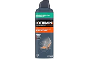 Lotrimin Athlete's Foot Deodorant Antifungal Powder Spray, Miconazole Nitrate 2%, Clinically Proven Effective Antifungal Treatment of Most AF, Jock Itch & Ringworm, 4.6 Ounce​ ​