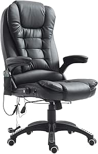 Amazon.com: HOMCOM High Back Faux Leather Adjustable ...