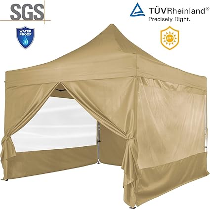 INSTENT® Pro 3x3m Faltpavillon, Alu Pavillon, WASSERDICHT (SGS geprüft) + UV-Schutz 50+ (TÜV Rheinland geprüft), inkl. Zubehö