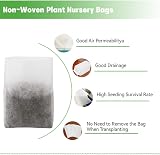 KEAHND Non-Woven Seedling Grow Bags 200pcs - Ideal for Vegetables & Fruits view 3
