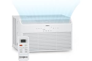 PARIS RHÔNE Window Air Conditioner, 8,000 BTU AC Unit for Room Window-Mounted AC with 4 Fan Speeds 5 Modes 24-Hour On/Off Timer Quiet Sleep Mode Remote Control AC Cooler up to 350 sq. ft