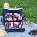 Class Collections 11 Piece Two Person Wine and Cheese Insulated Picnic Cooler Bag Set, Navy Blue