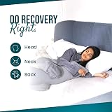 CnA Stores Orthopaedic V-Shaped Pillow Grey 84cm 34in Cover Included view 7