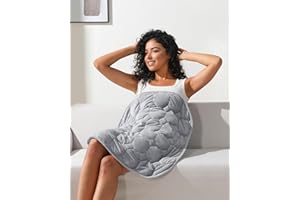 Kivik Weighted Lap Blanket, 7 lbs Weighted Lap Pad for Adults, Small Travel Weighted Blanket for Relaxation, Portable & Breathable, Grey, 24"x29"