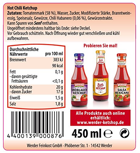 Werder 12 X Hot Chili Ketchup 450 Ml Amazon De Lebensmittel Getranke Werder ketchup edeka,Werder 12 X Hot Chili Ketchup 450 Ml Amazon De Lebensmittel Getranke