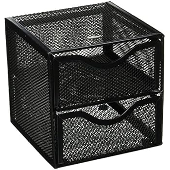 Rolodex Black Mesh Desktop Organization Cube (FG9E5600BLA)