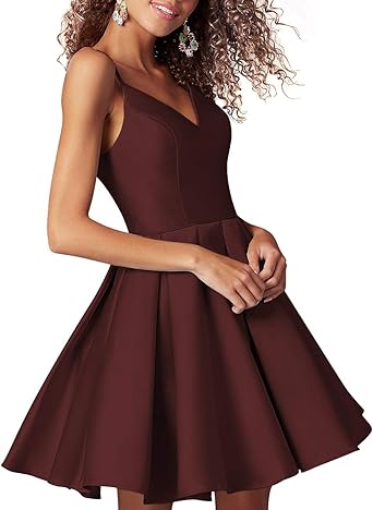 spaghetti strap homecoming dress