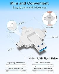 MFi Certified 1TB Photo Stick for iPhone,4 in1 USB