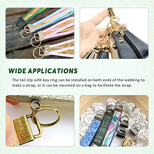 Keadic 41 Sets 1 Inch 4 Colors Key Fob Hardware with Key Fob Plier Kit