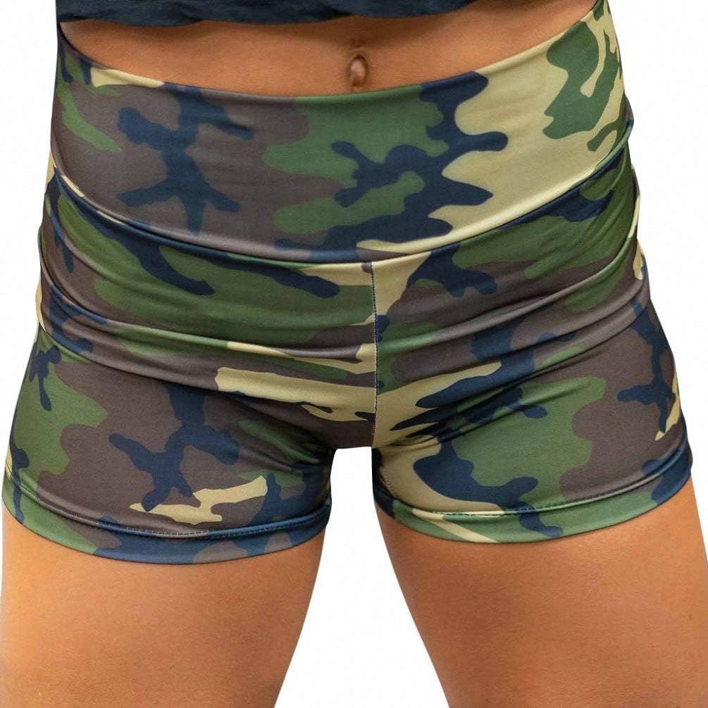 Ladies Shorts Women's Print Running Boody Short Pants High Waist Shorts Clothing