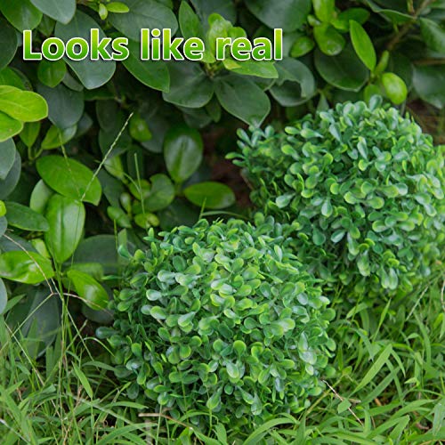 Vumdua Boxwood Ball, 4 Pack Fuax Boxwood Decorative Balls Artificial Topiary Plant for Table Decoration, Backyard, Garden, Wedding Decor and Home Decor, 6 Inches