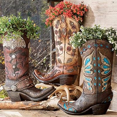cowboy boots and flowers