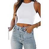 EFAN Womens Sexy Sleeveless Double Lined Crop Tops Workout Cute Tight Racerback Tank Tops Summer Clothes Teen Girls 2025