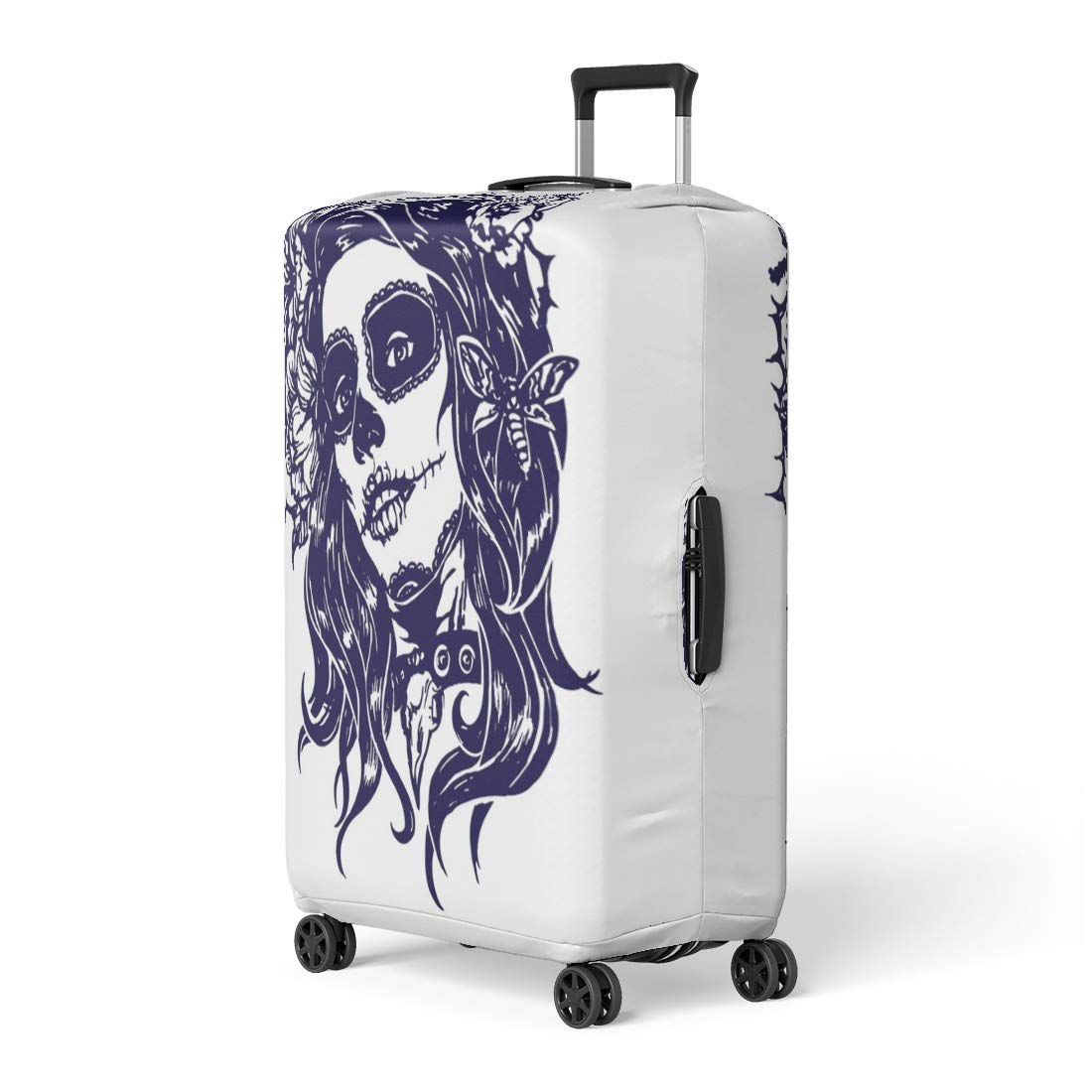 Amazoncom Semtomn Luggage Cover Girl Skeleton Make Up