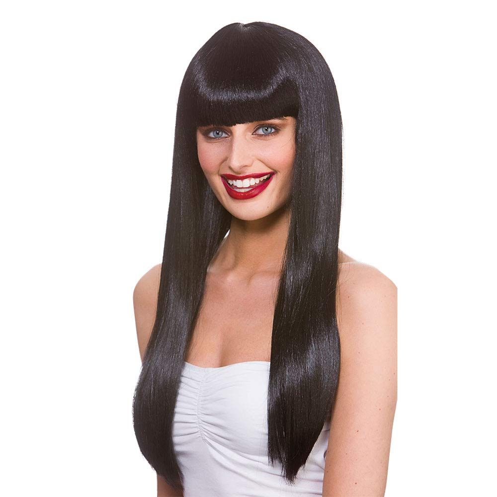 Wicked Costumes Adult Long Black Fantasy Fancy Dress Wig