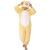 WAFUNNE Animal Onesie Costume for Kids Child Boys Girls Womens Mens Cosplay Halloween Costumes Easter Onesies Shiba Inu