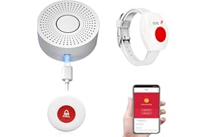 DWYENSLO WiFi Caregiver Pager Call Button Wireless Nurse Alert Call Bell Emergency Alert Pager at Home for Elderly Patients