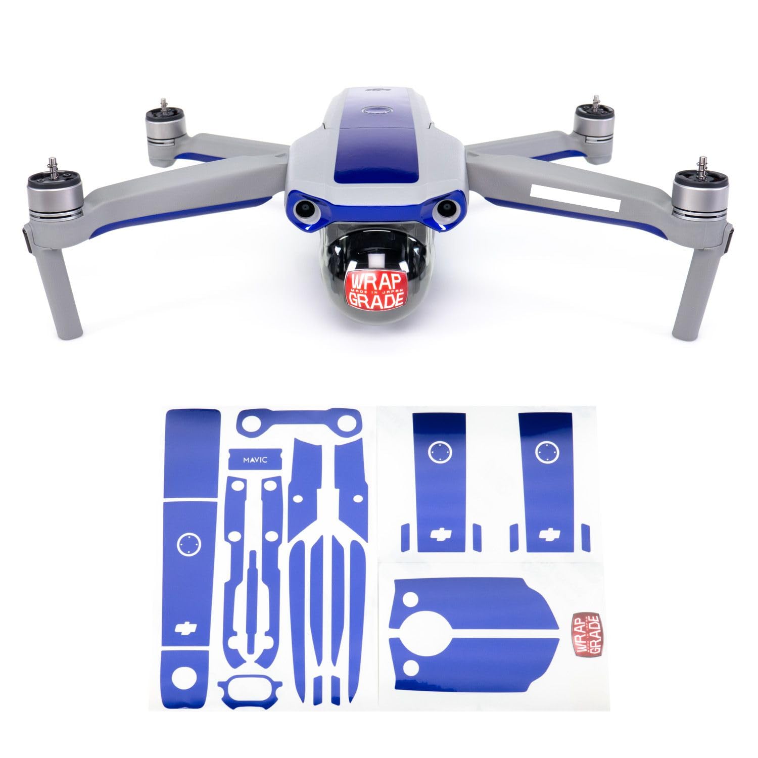 Wrapgrade Skin Compatible with DJI Mavic Air 2 | Accent Color B (Stratosphere Blue)