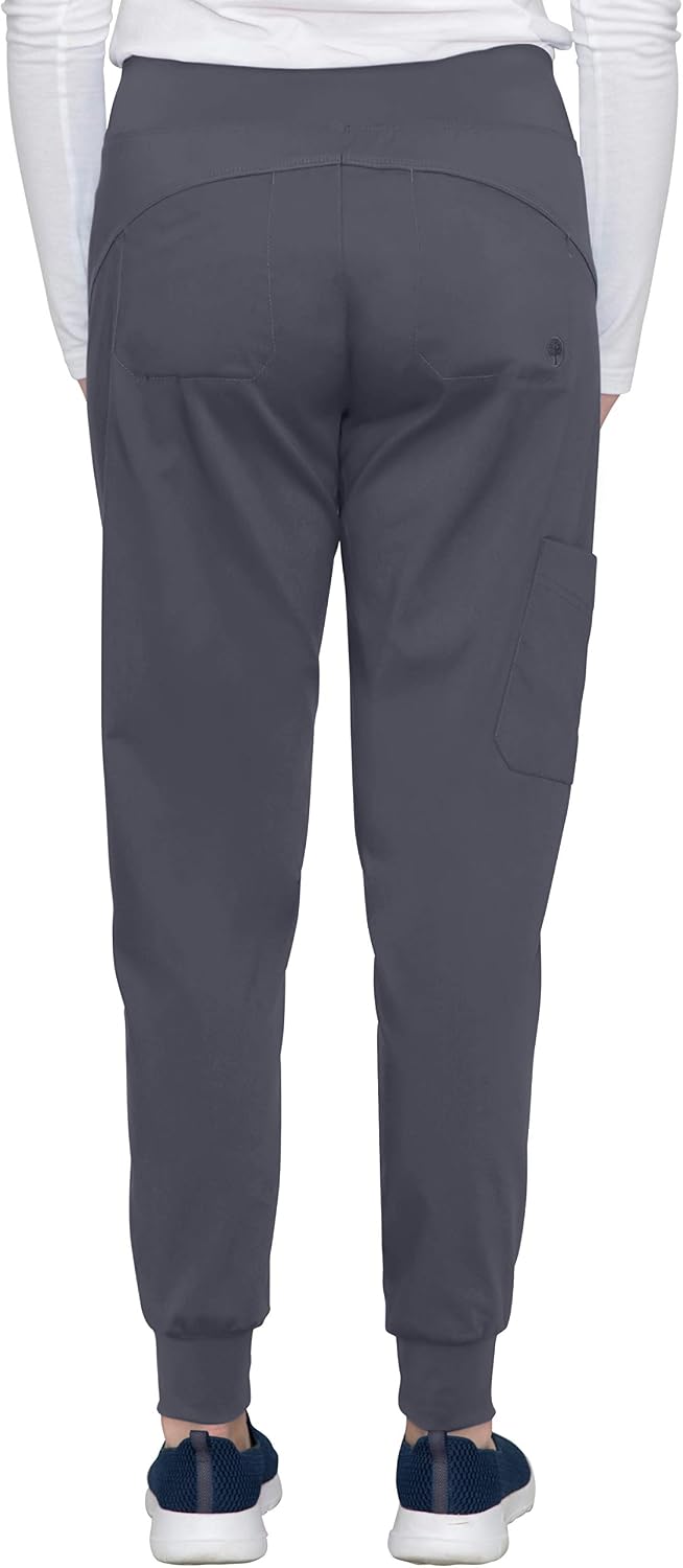 Healing Hands Purple Label Women's Tara Pant - Six Pocket Jogger Scrub Pant, Pewter, XXL - Image 4