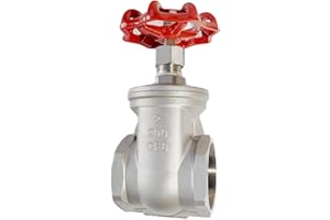 MYWERO 304 Stainless Steel Gate Valve, 2" NPT Stainless Steel Female Threaded Rotary globe valve for water flow switches, fuel water vapor, air switches, for sump pumps and air compressors DN50