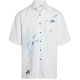 Bamboo Cay Mens Embroidered Flying Turtles Casual Button-Down Shirt