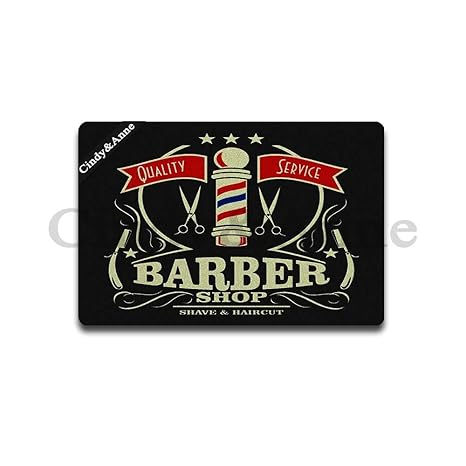 Tdou Cindy Anne Barber Shop Welcome Doormat Entrance Floor Mat Funny Doormat Door Mat Decorative Indoor Outdoor Doormat 23 6 By 15 7 Inch