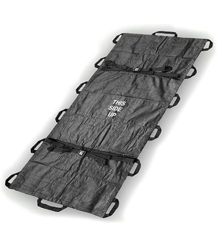MediTac Emergency Carry Litter – Foldable, Water-Resistant Stretcher – Black – MTSOS01