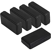 LeMotech 5Pcs ABS Plastic Electrical Project Case Power Junction Box, Small Project Box Black 2.0" x1.1"x 0.6"(50 x 28 x 15mm