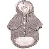 Zack & Zoey Basic Dog Hoodie - Medium, Jet Black, 16" Length, 65% Polyester/35% Cotton Blend