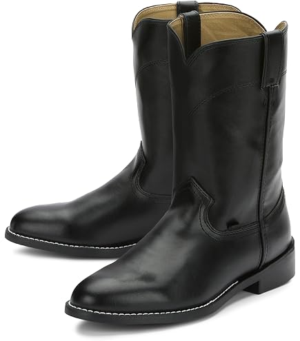 Amazon.com | Justin Men's Dorsal Stampede Boot Industrial, Onyx, 8