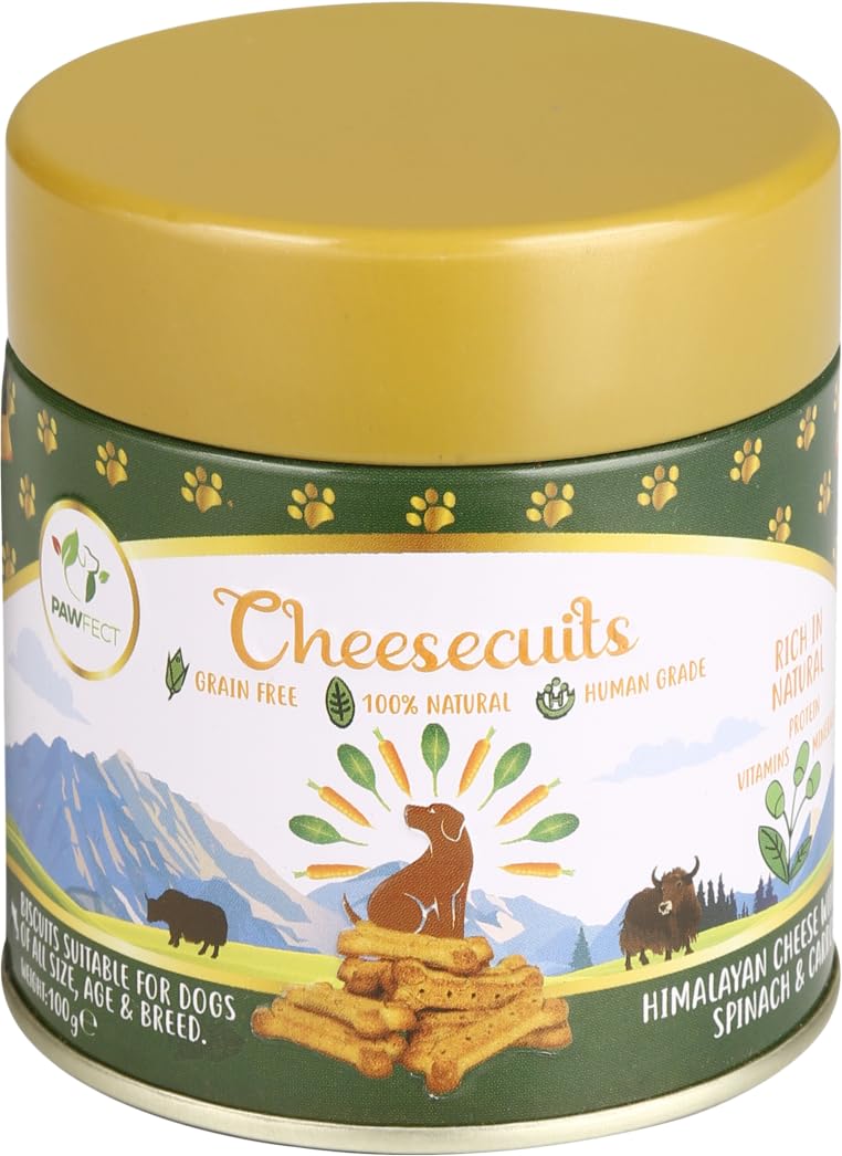 Cheesy Dog Biscuits with Spinach and Carrot- Cheesecuits (100g/3.53oz) — image 1