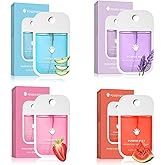 GKOKG 4pcs Hand Sanitizer Spray, Portable Power Mist Hydrating Hand Sanitizers Spray Travel Size, Pocket Hand Sanitizer Multi-Flavor Cleanses Your Hands