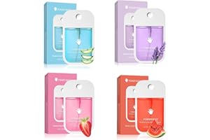 GKOKG 4pcs Hand Sanitizer Spray, Portable Power Mist Hydrating Hand Sanitizers Spray Travel Size, Pocket Hand Sanitizer Multi-Flavor Cleanses Your Hands