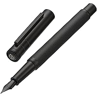 Hongdian Caneta Tinteiro Floresta Negra Ponta Extra Fina, Black Extra Fine Fountain Pen Design Clássico com Conversor e Conju