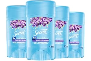 Secret Kit Desodorante em Gel Invisível Antitranspirante Lavanda com 4 Unidades 45g