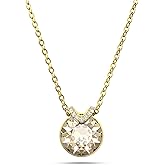 Swarovski Birthstone Pendant Necklace Collection, Square-Cut Stone and Crystals, Rhodium Finish
