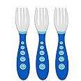 NUK First Essentials Kiddy Cutlery Forks (3 Count (Pack of 1) Blue)