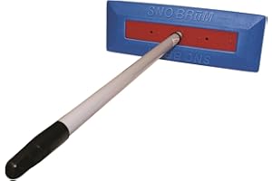 SNOW JOE SnoBrum Snow Remover Brush, 47 Inch Handle, Stainless Steel