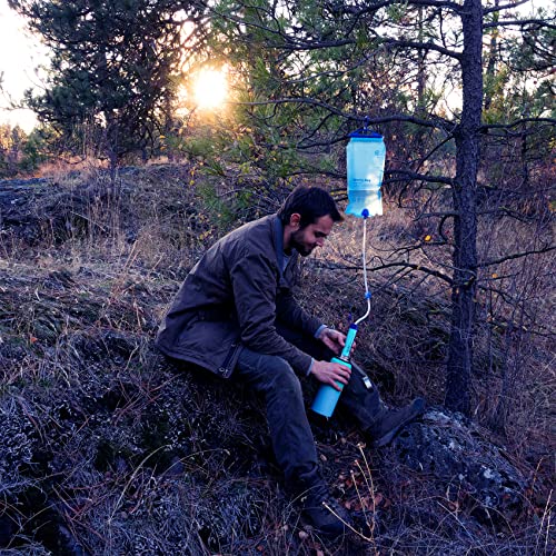 SimPure Gravity Water Filter, Portable GravityFed Water Purifier with