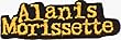 Alanis Morissette - Yellow Logo on Black - Embroidered Iron On or Sew On Patch