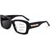Progressive Multifocal Reading Glasses Women,Photochromic Gray Sunglasses | Custom HD Triple-Layer Coated Lenses, Progressive Reader No Line,Quick-Transition Sunglasses,Blue Light and UV400 Protection