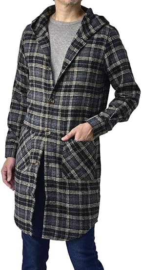 Amazon フラグオンクルー Flag On Crew 厚手 ロング丈 ネルシャツ メンズ チェックシャツコート B8t シャツ 通販