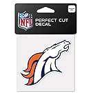 NFL Denver Broncos 63044011 Perfect Cut Color Decal, 4" x 4", Black