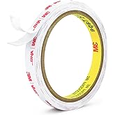 P7yaumy 0.39in X 9.85ft Double Sided Tape Heavy Duty, Removable Mounting Tape for Wall, White Sticky Foam Tape, Picture Hanging Strips & Poster Hanger, Waterproof Adhesive Strips for LED Light